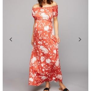 Maternity off the shoulder dress